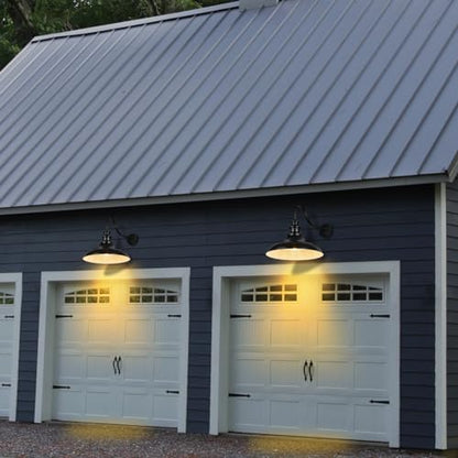 Exterior Farmhouse Barn Light, 16 Inch Vintage Outside Garage Light Fixtures, 4PCS Anti-Rust Waterproof Outdoor Light for Patio Frontdoor Entryway Doorway, Matte Black