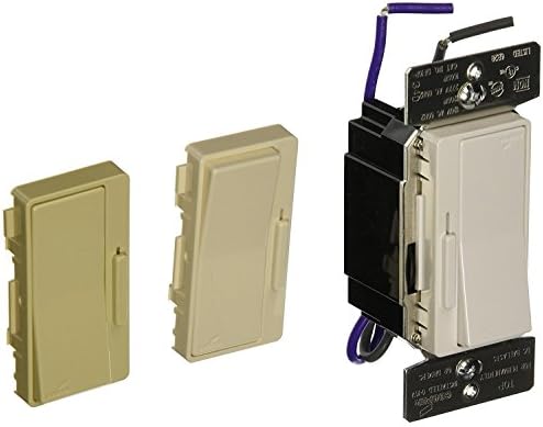Eaton DF10P-C2 Decorator 0-10V Dimmer, Single Pole & 3-Way, No Neutral Required, with Color Change Kit: Light Almond, White, Ivory