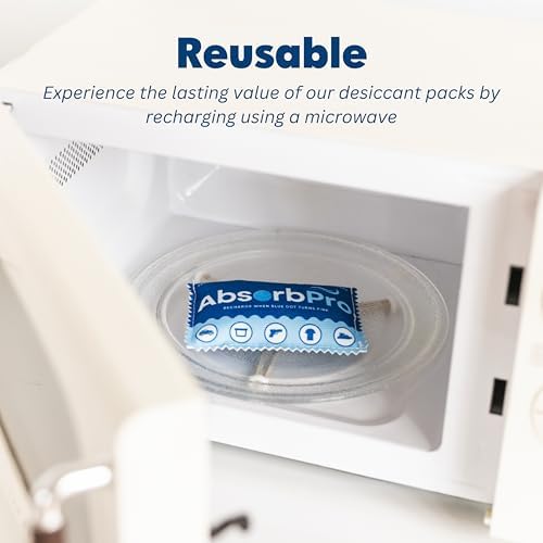 Absorb Pro Rechargeable Dehumidifier Bags 5-Pack, 100g Silica Gel