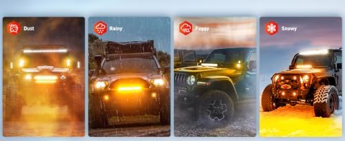 Nilight - 18033C-A 12 Inch 240W Amber Lights Triple Row Spot & Flood Combo 30000LM Bar Driving Boat Led Off Road Lights for Trucks, 2 Years Warranty