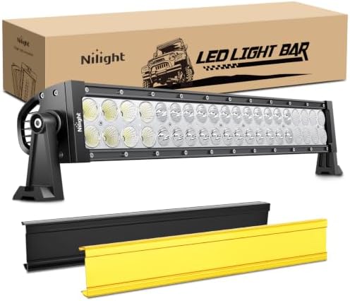 Nilight 22 Inch 120 W LED Light Bar with Yellow Black Covers