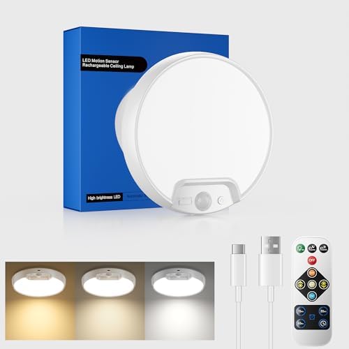 Homelist 3 Color Temperature Rechargeable Motion Sensor Ceiling Light