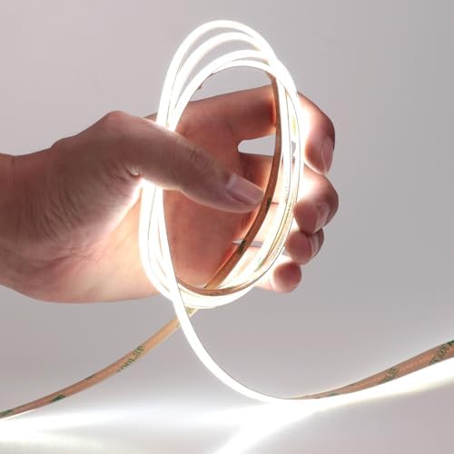49.2ft/15M 24V COB LED Strip Light Cool White 6000K 5760LEDs 11000lm