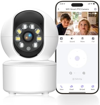 BROTEX Indoor Security Camera, 2.4GHz Wireless Camera for Home Security