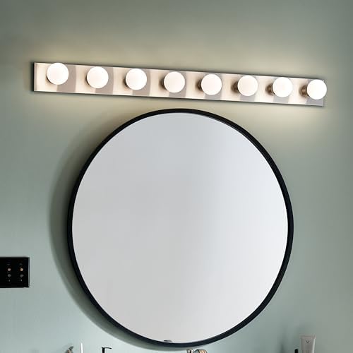 Kichler 8-Light Bathroom Vanity Light, Brushed Nickel