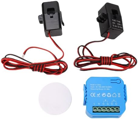 Hilitand WiFi Smart Energy Meter Real Time Monitoring Single Phase Electricity Usage Meter with 2x80A CT Clamp for Solar PV System and Home Energy Management