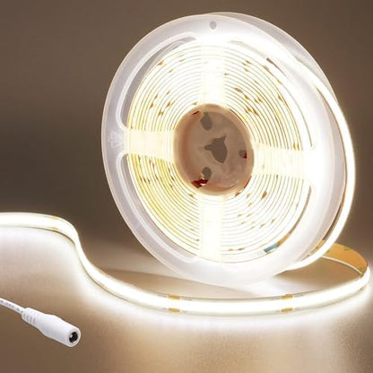 24V COB LED Strip Light Natural White 4000K 16.4ft/5M CRI 93+ 4500lm