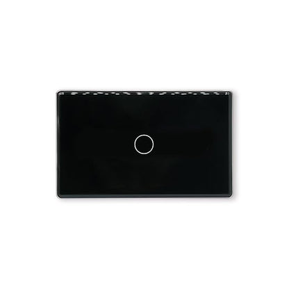 Smart Switch Aluminum Frame,2.5D Glass Panel,4.65 X 2.83 X 1.26 Inches,Need Neutral Wire,2.4GHz WiFi,Work with Tuya/Smart Life,App/Voice Control,Black 1 Button