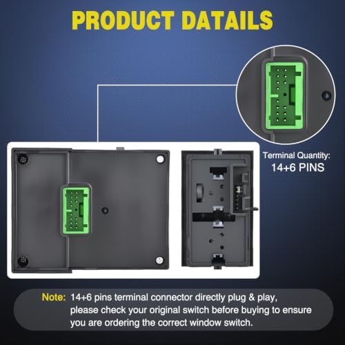 Nilight Headlight Dimmer Switch and Cargo Fog Light Switch Compatible with 2003 2004 2005 2006 2007 Chevy Avalanche Silverado Suburban Tahoe GMC Sierra Yukon Hummer H2 2003-2006 Cadillac Escalade
