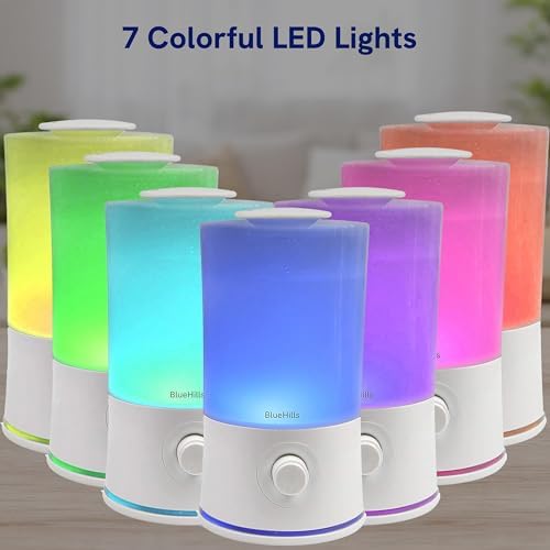 BlueHills Premium 2000 ML XL Large Essential Oil Diffuser Aromatherapy Humidifier for Large Room Home 40 Hour Run Huge Coverage Area 2 Liter Extra Large Capacity Huge Diffuser High Mist White E001