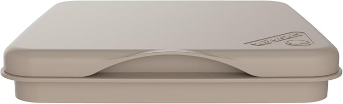 Rev-A-Shelf 27 Qt Under Sink Garbage Can Lid for Kitchen and Bathroom Cabinet, Replacement Plastic Trash Bin Lid Only, Champagne, RV-1024-LID-12-1-40
