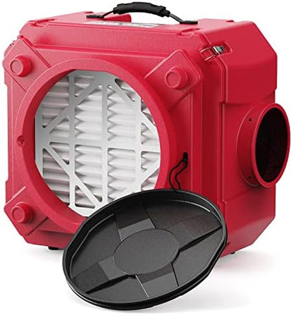 AlorAir CleanShield HEPA 550 - Heavy Duty Commercial Air Scrubber HEPA Filter System, 25' Power Cord with Lighted End and Roto-Molded Unbreakable Housing Air Cleaner, cETL Listed, Red (Pack of 8)