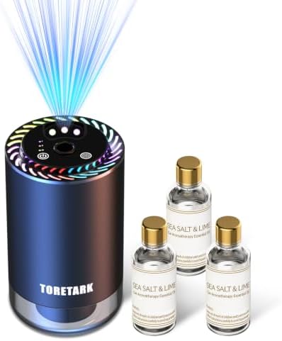 Smart Car Air Freshener & 150ml Car Diffuser Oil Refill（Sea Salt & Lime）