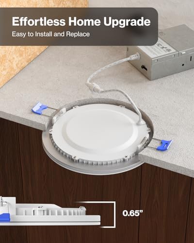 Sunco 24 Pack 6 Inch Canless LED Ultra-Slim Recessed Light, 14W-100W