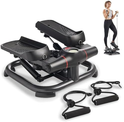 Sunny Health & Fitness Smart Power Stepper with Resistance Bands for Cardio