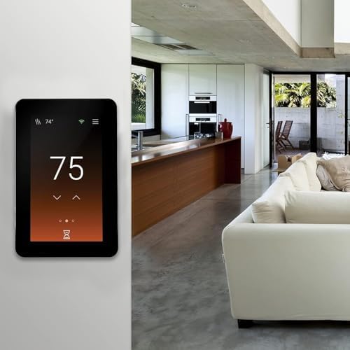 SunTouch CONNECTPLUS Floor Heating WiFi + Voice Programmable Touchscreen Thermostat + Floor Sensor, Alexa and Google Home Compatible120V/240V