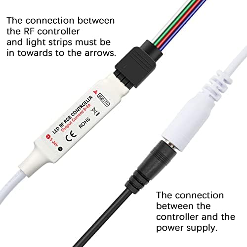 RF Wireless Remote LED Controller, 17-Key RGB LED Controller, DC 5V-24V