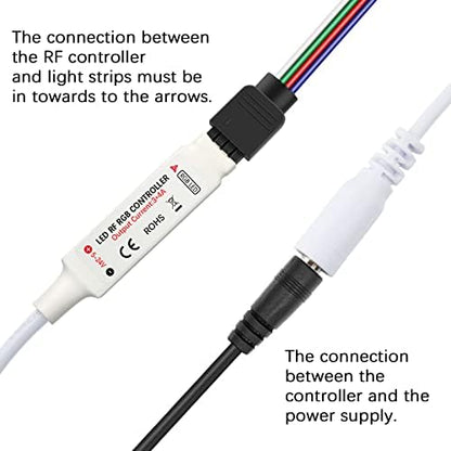 RF Wireless Remote LED Controller, 17-Key RGB LED Controller, DC 5V-24V