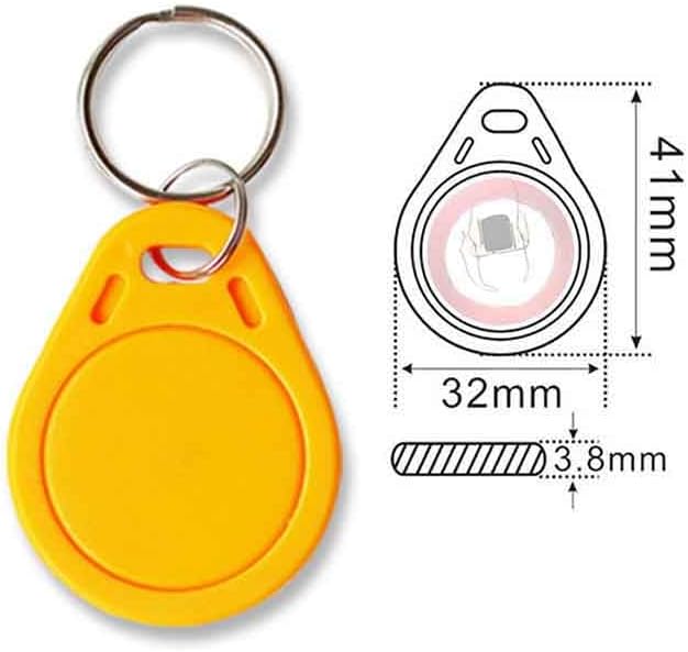 RFID Key Fobs, 13.56 MHz, UID Writable, Compatible with MIFARE Classic 1K,Rewritable Clone IC Smart Key Fobs 10 Pack