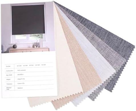 ZSHINE Motorized Blackout Roller Shades Remote Control Rechargeable(Swatch)
