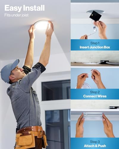 Sunco 6 Pack 8 Inch Ultra-Slim Canless LED Recessed Lights, 5CCT, 18W