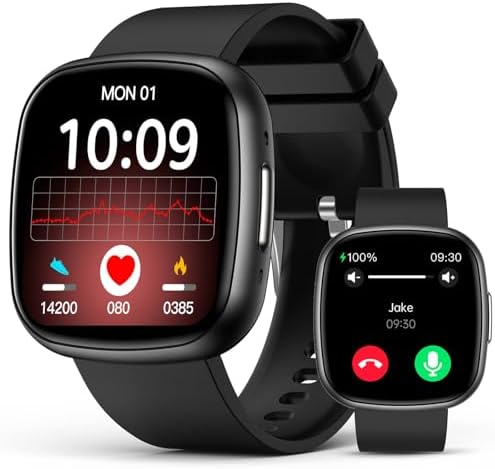 EarlySincere Smart Watch for Men Women, 1.72" Retina HD Answer/Make Call