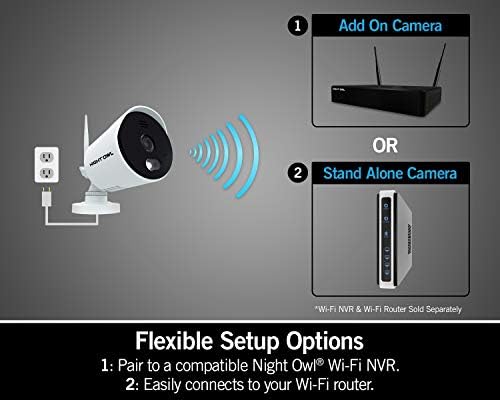 Night Owl AC Powered 1080p HD Wi-Fi IP Indoor/Outdoor Camera with 100 ft. of Night Vision, 2-Way Audio, Built-in Spotlight, Wide Viewing Angle and Free Remote Viewing App