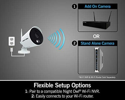 Night Owl AC Powered 1080p HD Wi-Fi IP Indoor/Outdoor Camera with 100 ft. of Night Vision, 2-Way Audio, Built-in Spotlight, Wide Viewing Angle and Free Remote Viewing App