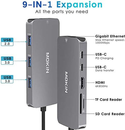 MOKiN USB C HDMI Dongle for MacBook Hub Adapter for Dell/Lenovo/HP Laptop
