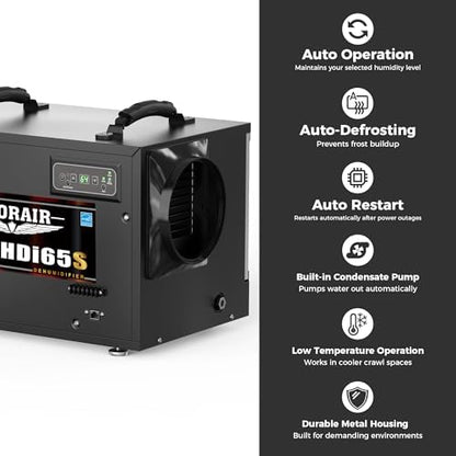 ALORAIR 120 Pints Energy Star Crawlspace Dehumidifier with Pump 1300 Sq.Ft.