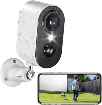 LIWAN Security Cameras Wireless Outdoor Indoor, 2.4GHZ WiFi Security Camera for Home Security, 2K HD Battery Powered, Color Night Vision, Motion Detection, 2-Way Talk, SD/Cloud Storage
