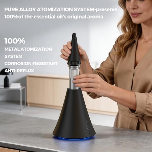 Waterless Essential Oil Diffuser， 2000 Sq.Ft Coverage for Large Rooms