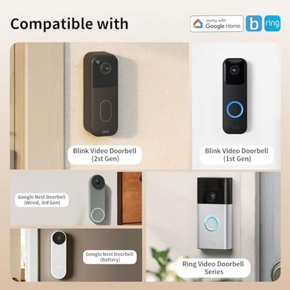 WIFI Wireless Doorbell Chime Compatible with Ring, Nest, Blink