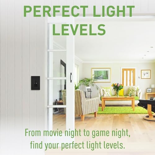 Legrand LS Series 450W LED Dimmer Light Switch Single Pole Black 1 Pack