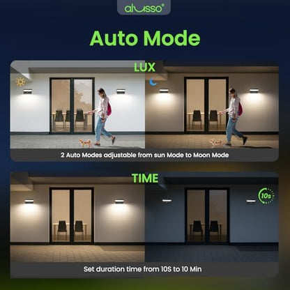 ALUSSO 20W/40W/55W LED Outdoor Motion Sensor Flood Lights, 3CCT Wall Light