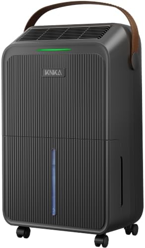 KNKA 2500 Ft² Max 34 Pints Dehumidifier for Basement with Drain Hose, Black