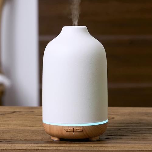 InnoGear 150ml Ceramic Essential Oil Diffuser, Diffusers for Home, Yellow