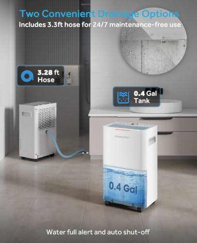 21 Pint Dehumidifier for Basement, Home & Bedroom, 1,500 Sq. Ft.