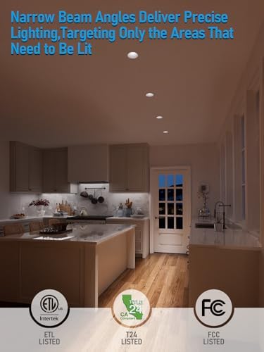 TORCHSTAR 4-Pack 3 Inch 5CCT Zero Glare LED Recessed Lights with J-Box
