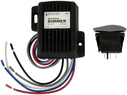 Blue Sea Systems 7506 Deckhand DIMMER Switch 6A 12V, Blue, Small
