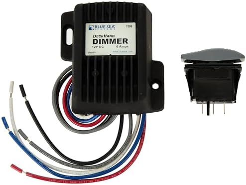 Blue Sea Systems 7506 Deckhand DIMMER Switch 6A 12V, Blue, Small