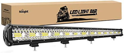 Nilight LED Light Bar 37Inch 780W Triple Row Flood Spot Combo 78000LM Driving Work Light Off-Road Lighting for Trucks Pickup Car Golf Cart SUV ATV UTV 4x4 Van Camper Boat