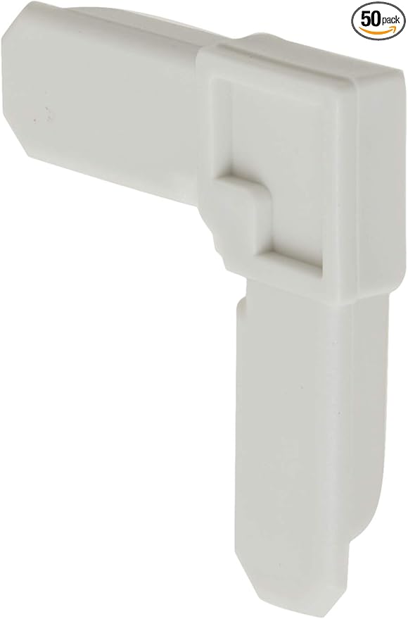 Prime-Line MP7729-50 Screen Frame Corner, 5/16 In. x 3/4 In., White Plastic (50 Pack)