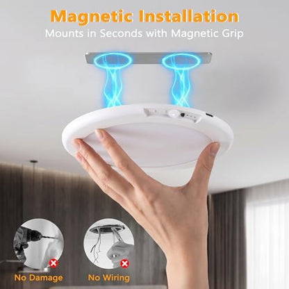 BrizLabs Rechargeable Motion Sensor LED Ceiling Light 2 Pack Closet Lights