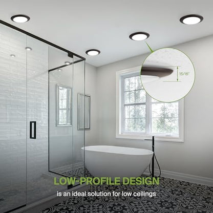 ASD 1 Pack Bronze LED Disk Lights 6 Inch, 5CCT Flush Mount Ceiling Light