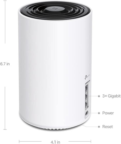 TP-Link Deco XE75 Pro AXE5400 Tri-Band WiFi 6E Mesh System - 2.5G WAN/LAN Port, Covers up to 5500 Sq.Ft, Replaces WiFi Router and Extender, AI-Driven Mesh, New 6GHz Band, 2-Pack