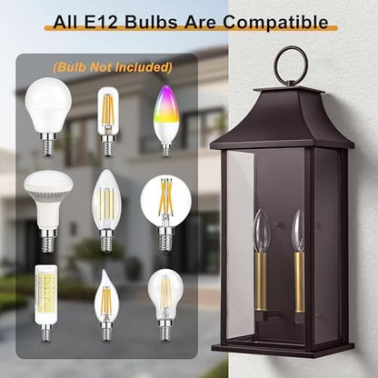 Oil Rubbed Bronze 20.6" Outdoor Wall Light, Aluminium