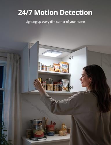 Bojim Magnetic Rechargeable Battery Operated Motion Sensor Ceiling Light