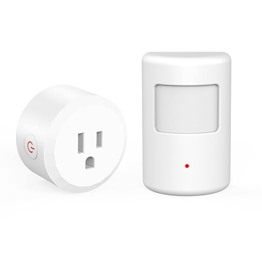 SEHOMY 4 Pack Motion Sensor Switch for Bathroom with Plug, PIR Infrared Indoor Motion Activated Detecor Switch Bedroom No Pair Required, Works with lamp exhaus, Motion Detection Sensor Switch lamp