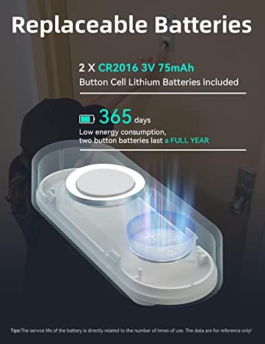 AIDA Lighted Wireless Doorbell for Home, Waterproof Battery Doorbell Wireless 1,000ft Range, 5 Volume Levels with 58 Chimes & LED Flash on Receiver (White, 2 Buttons & 2 Receivers)
